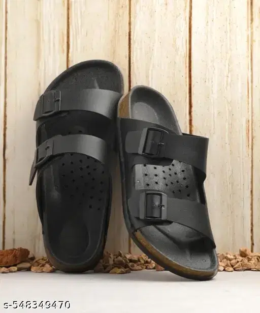 Sliders for Men (Black, 6)