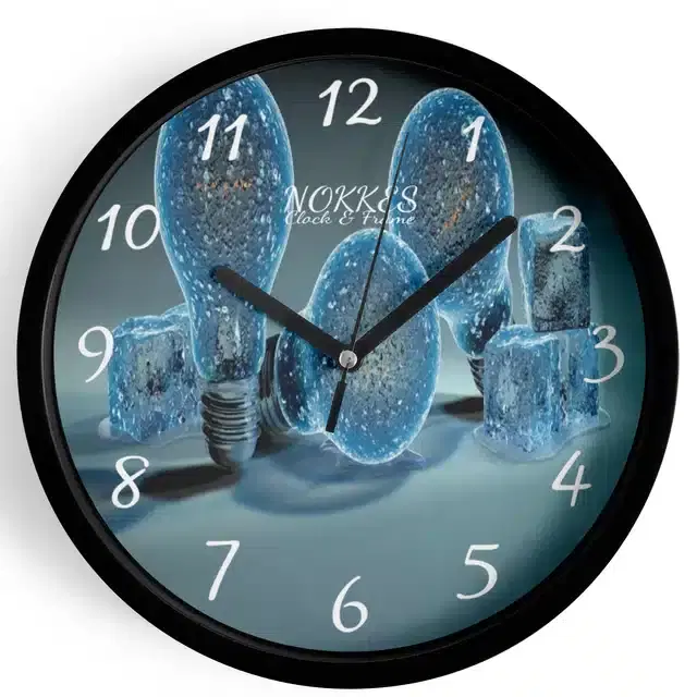 Plastic Printed Wall Clock, Multicolor, 7 Inches