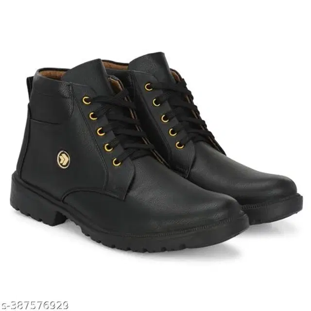 Leather Boots for Men (Brown, 9)