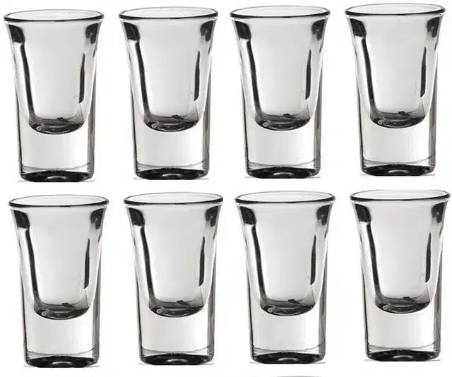 Liquor cum Cocktail Glasses, Transparent, 30 ml, Pack of 8