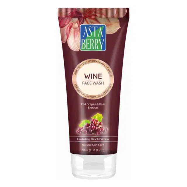 Astaberry Wine Face Wash, 60 ml