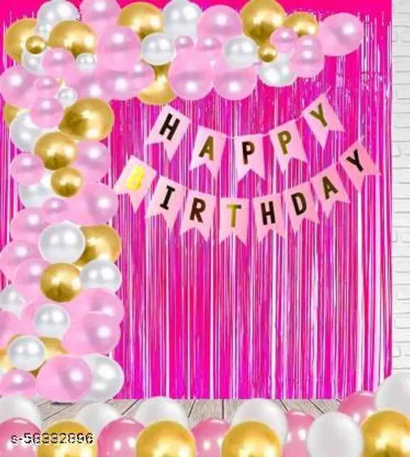 Mathur Enterprises Happy Birthday Celebration Decoration Kit, Pack Of 1, Multicolor, ME-4