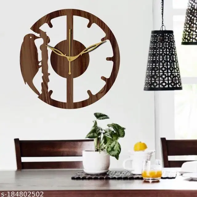 Wooden Wall Clock, Brown