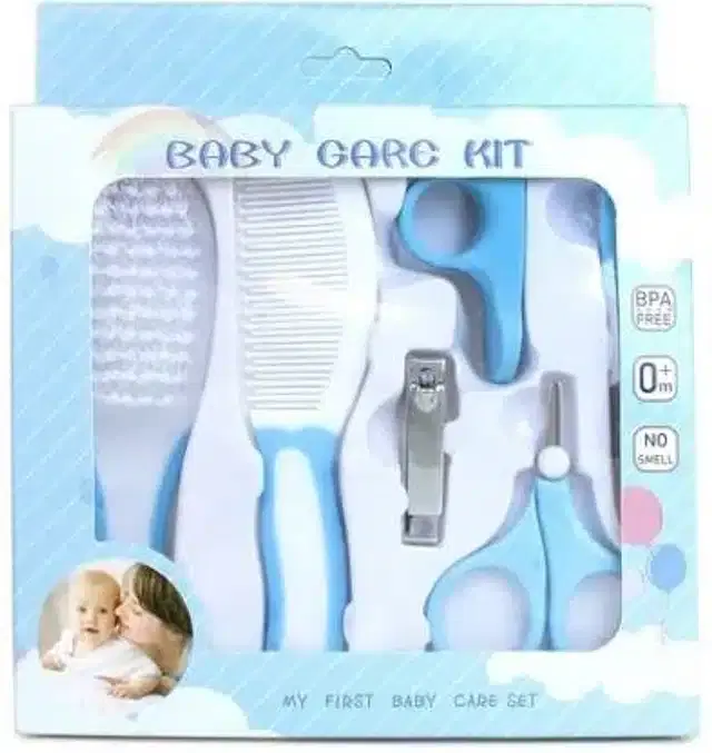 Manicure & Pedicure Kit for Kids, Blue & White, Set of 6