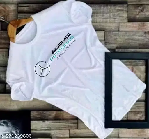Printed T-Shirt for Men (White, M)
