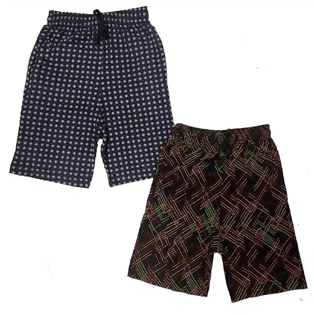 Bermuda Shorts for Boys, Pack of 2 (11-12 Years, Multicolor)