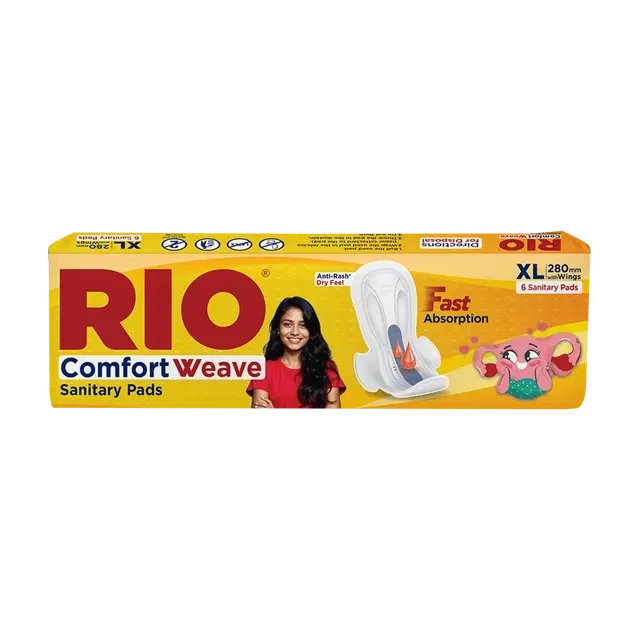 Rio Sanitary Napkins Xlarge Comfort Weave 6'S