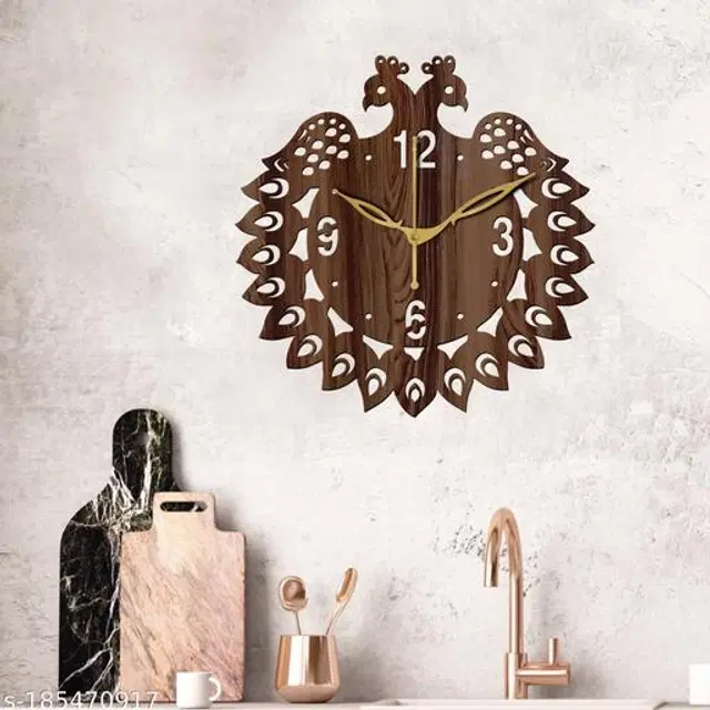 Wooden Wall Clock, Brown