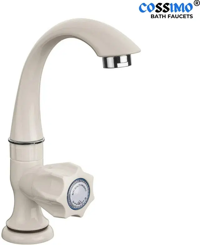 Plastic Swan Neck Tap with Foam Flow for Wash Basin, White