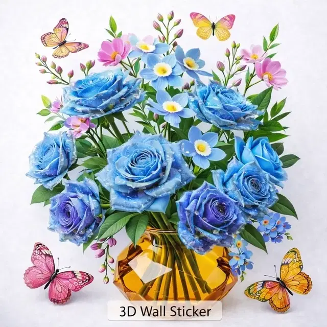 Fancy 3D Floral Wall Sticker (35X60cm)