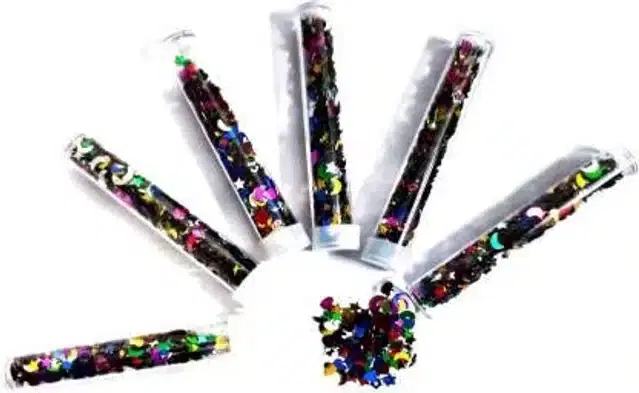 Plastic Holographic Art & Craft Glitters, Multicolor, Pack of 12