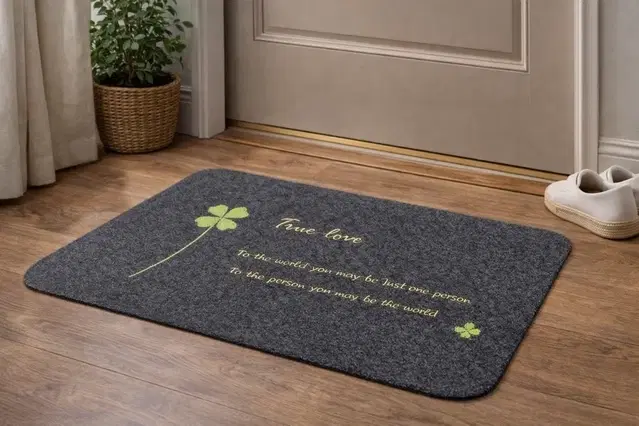 True Love Non-Slip Felt Doormat 38*58