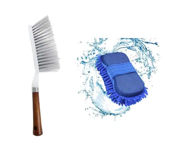 Customized Hunt Carpet Cleaner Car Cleaning Brush Or Duster With Car Sponge, 2 Pc, A-35