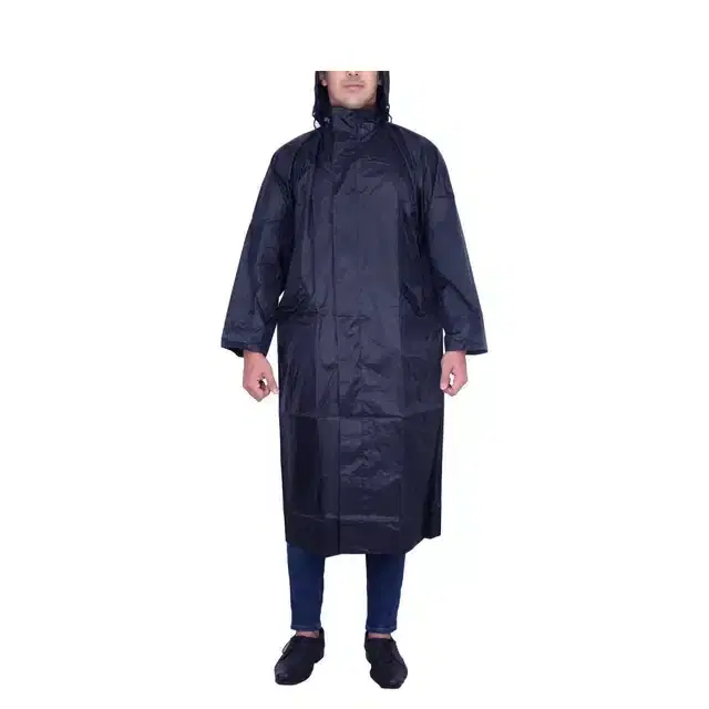 Nylon Waterproof Raincoat for Men, Blue, M