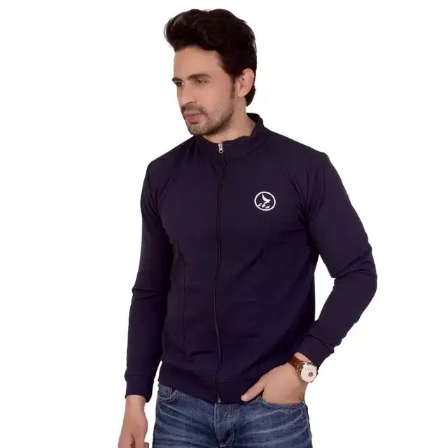 Men's Regular Jacket (Navy Blue, S) (EA-08)