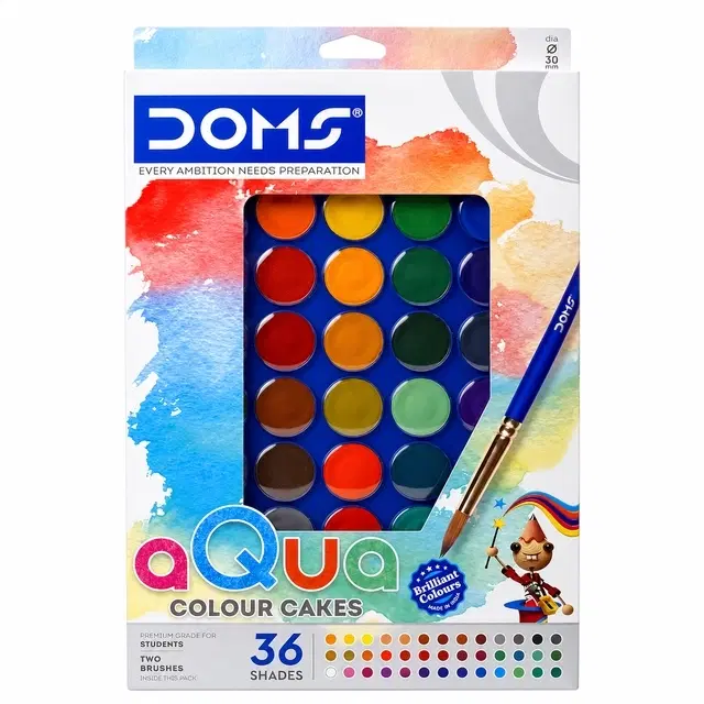 Doms 36 Shades 30Mm Water Colour Cakes [Multicolor]
