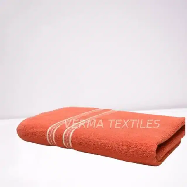 Soft Cotton Bath Towel, Orange, 27x54 inches