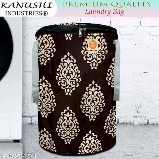 KANUSHI Industries® Designer Laundry Bag (Brown -colour)( LB-BROWN-FLORAL-01)…