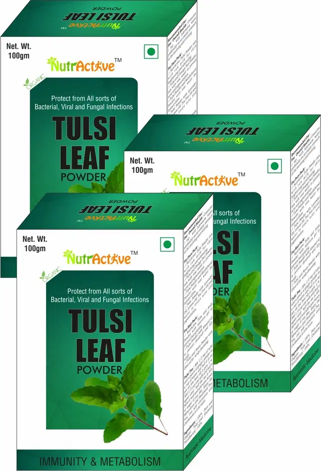 Pure Organic Tulsi Powder, 100 g, Pack of 3