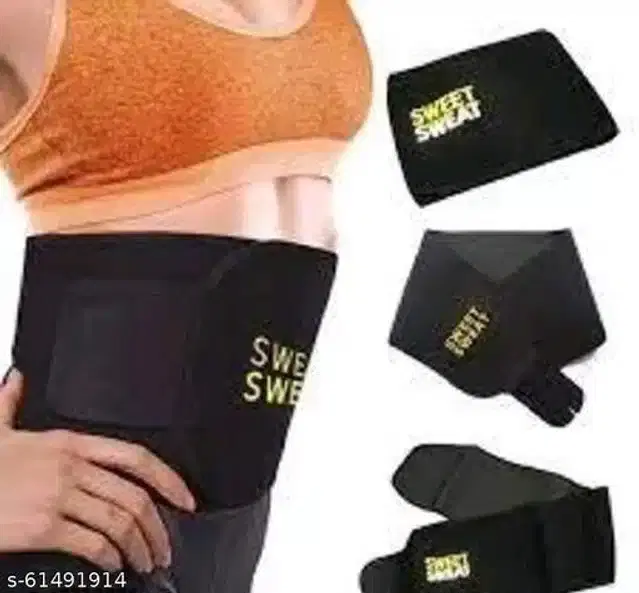 Sweat Belt for Unisex, Black, Free Size
