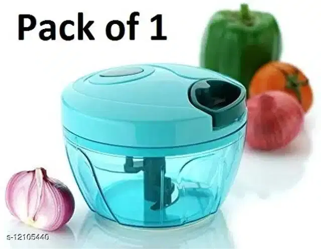 Plastic Manual Chopper, Sky Blue