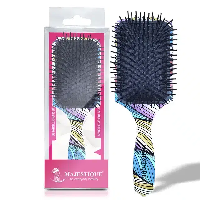 Majestique Hair Detangler Brush for Curly Hairs, Pack of 1, Multicolor, BB-19