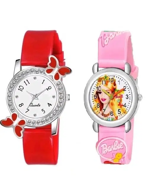 Analog Watches for Women & Girls, Pack of 2 (Multicolor)