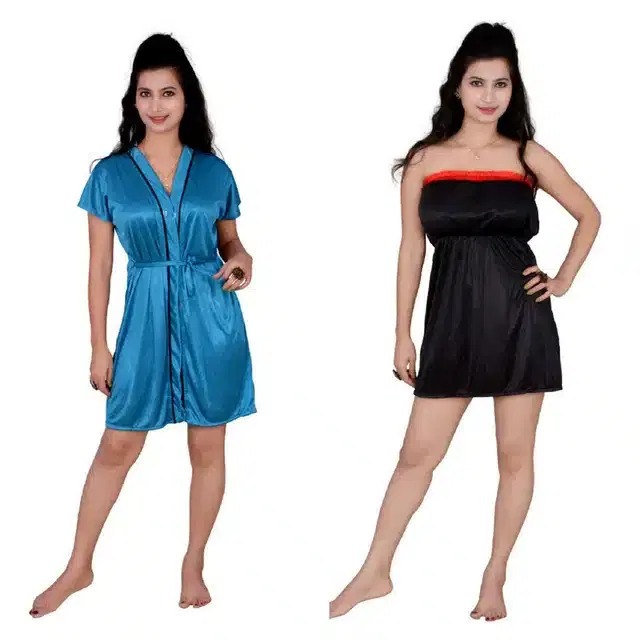 Babydoll for Women, Pack of 2 (Multicolor, Free Size)