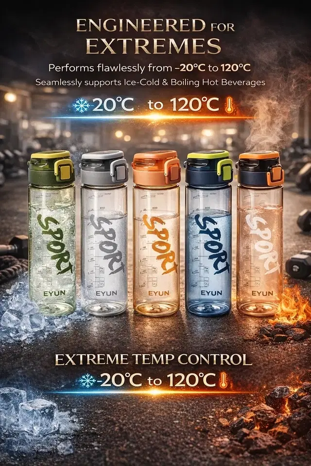 Sports Transparent Water  Bottle – Unbreakable Leak-Proof Durable BPA-free Non-Toxic Water Bottle 700 ML(Assorted Any 1 Colour)