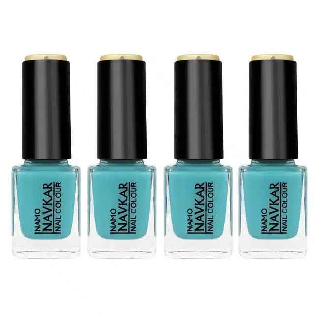 Nail Paint for Women, Teal, Pack of 4