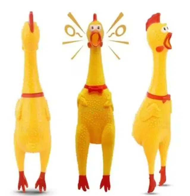 Squeaky Chicken Toy for Pets, Multicolor
