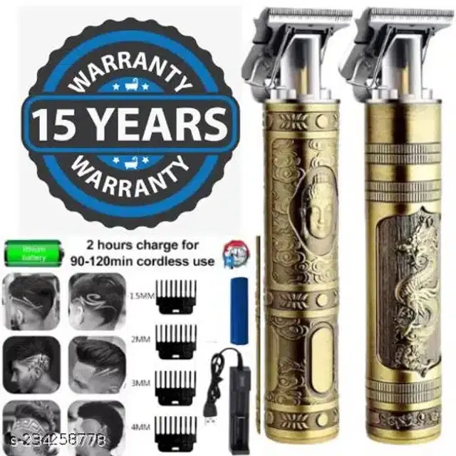 Metal Electric Trimmer for Men, Golden