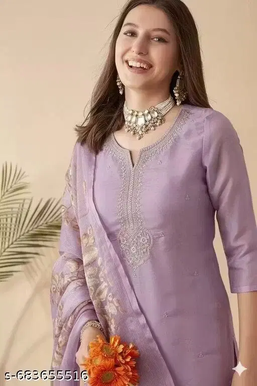 Kurta Set for Women (Pink, XS)