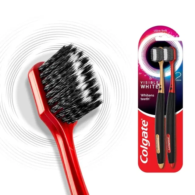 Colgate Visible White O2 Manual Toothbrush (Ultra Soft, 2 Pc)