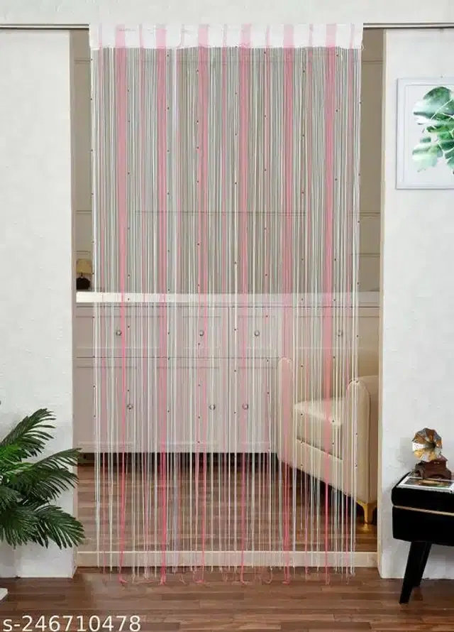 Curtains for Door, Pink, 5 Feet