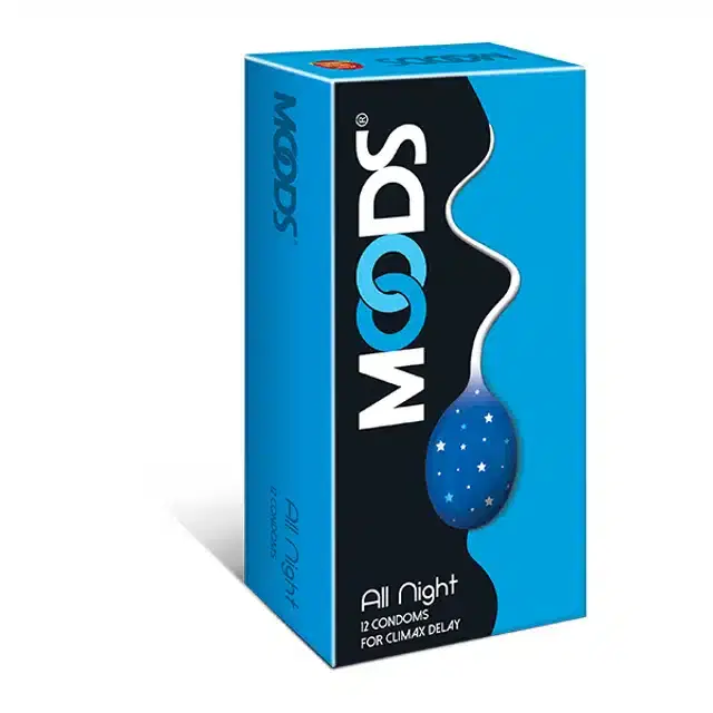 Moods All Night Condoms for Men, Pack of 12