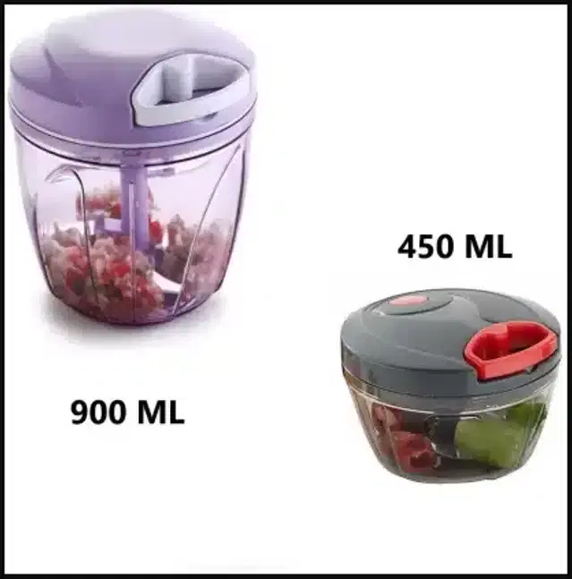 Manual Vegetable Choppers, Pack of 2, Multicolor