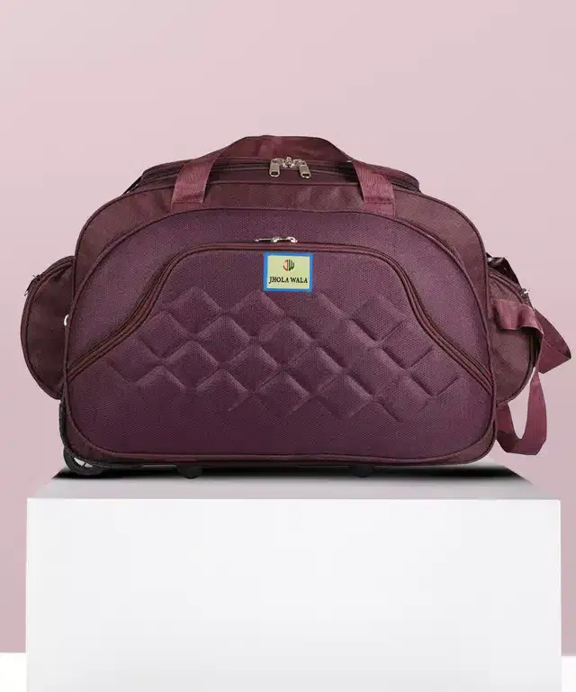 Polyester Traveling Luggage Bag with Wheels, Purple,60 L