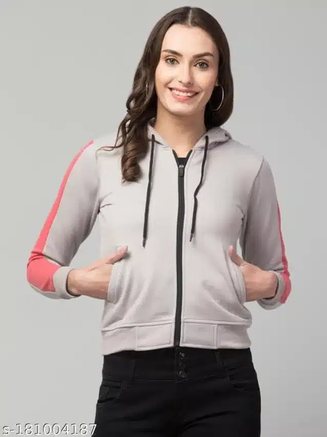 Hoodies For Women (Grey, L)