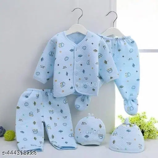 Winter Clothing Set for Kids, Set of 1 (Multicolor, 0-6 Months)