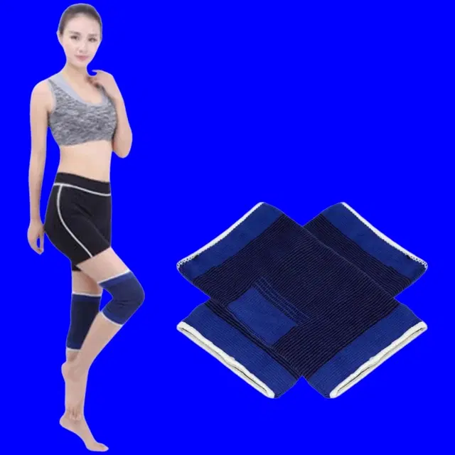 Polyester Solid Knee Sleeves for Women, Blue, Set of 1