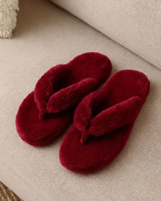 Slippers for Women (Red, 7)