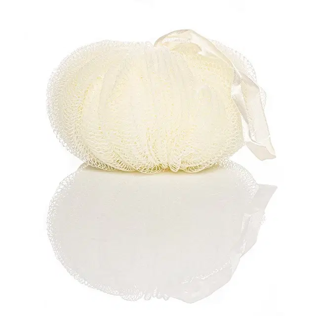 Basicare Luxe White Loofah Sponge Body Scrubber Gentle Exfoliating Sponge