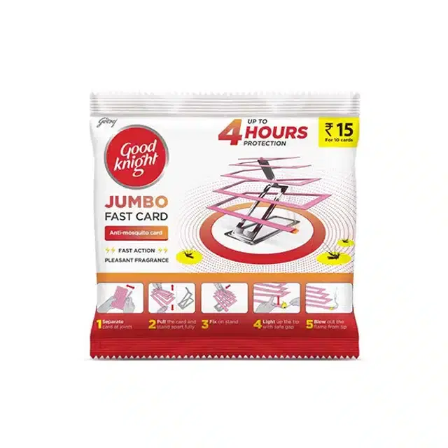 Good Knight Jumbo Fast Card (Pack of 10)