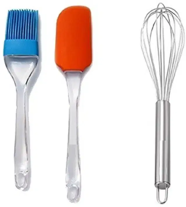 Combo of Spatula Set with Whisker, Pack of 3, Multicolor