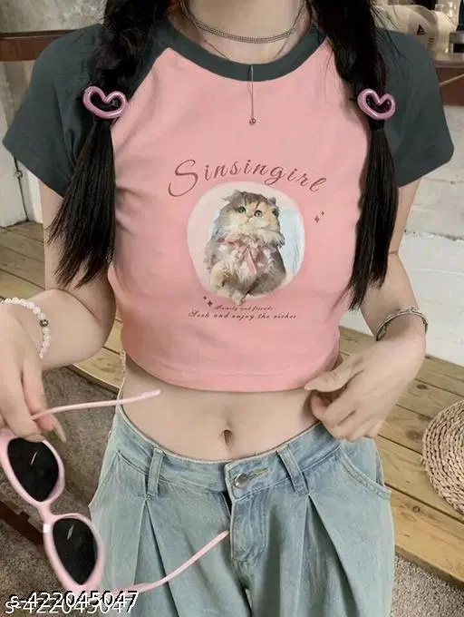 Lycra Top for Women, Pink (XS)