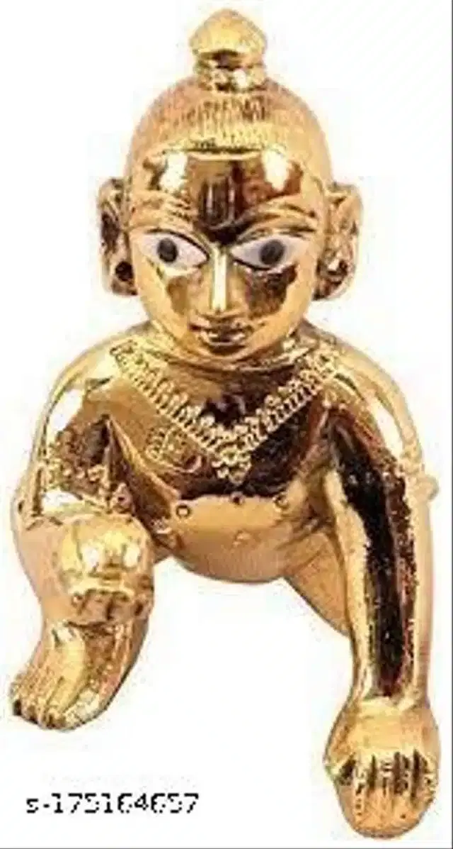 Brass Laddu Gopal Idol, Gold