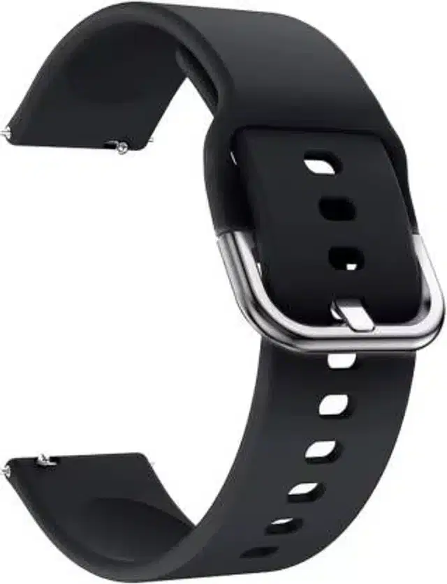 Silicone Watch Straps for Smartwatch, Black, 20 mm