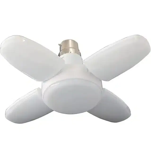 Energy Saving Fan Shape LED Bulb, White, 25 W