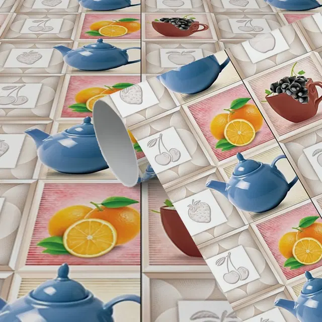 Vinyl Self Adhesive Wall Stickers for Home Decoration, Multicolor, 200x40 cm